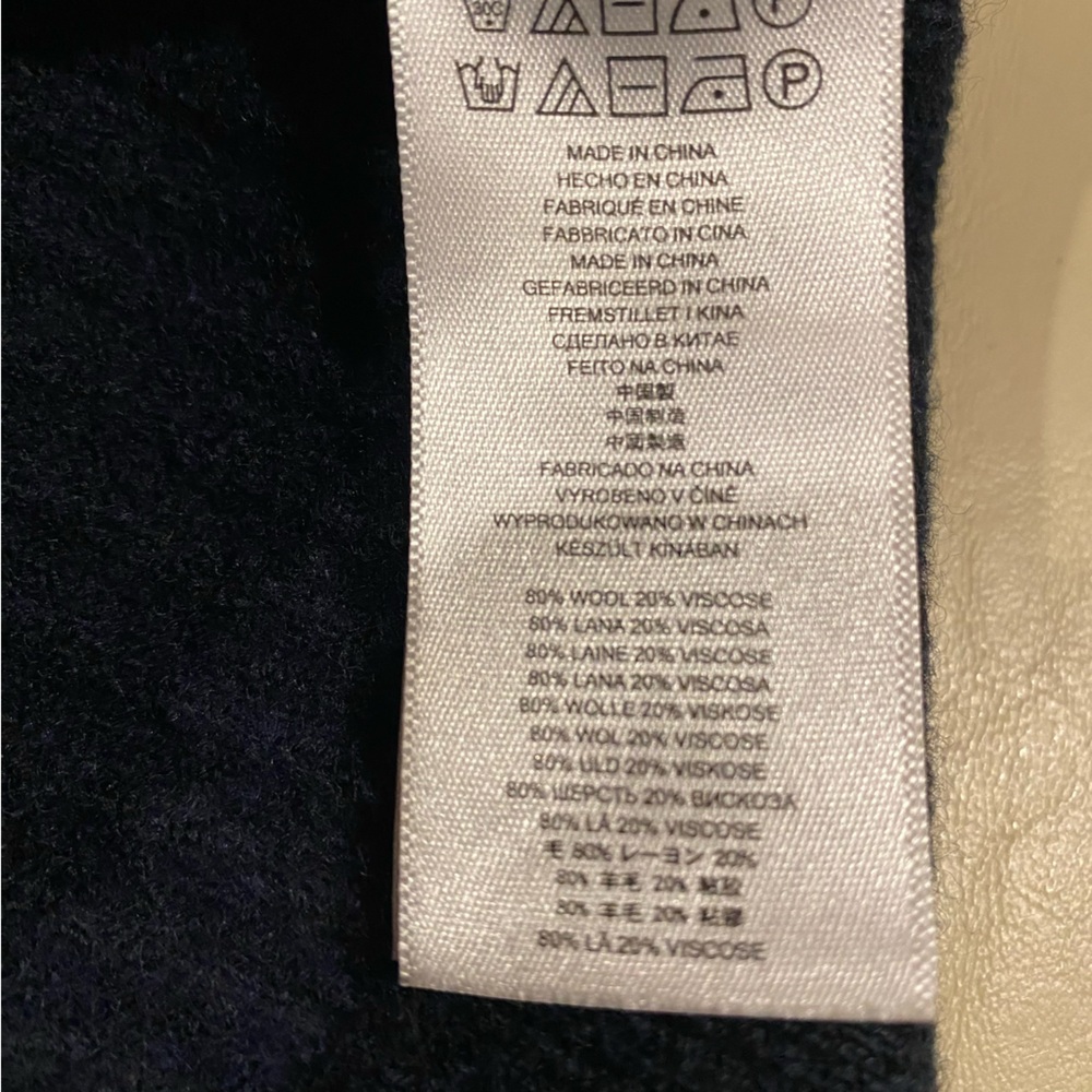 Michael Kors Cardigan Women’s Small Blue Wool Blend Sweater Button Down Ribbed - Picture 6 of 7